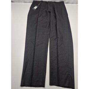 VTG Zanieri Dress Pants Mens 36x36 Gray Wool Flat Front Straight Italy NWT